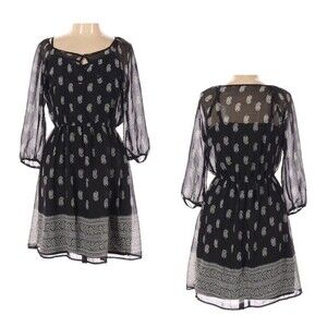 Maurice’s black and white paisley print dress size small